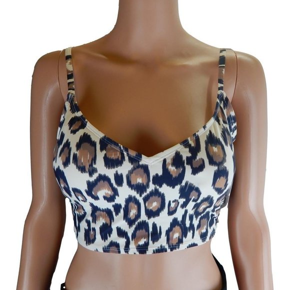 Sea Angel Mid Rise Spaghetti Strap Bikini Animal Print Size M - Picture 5 of 10